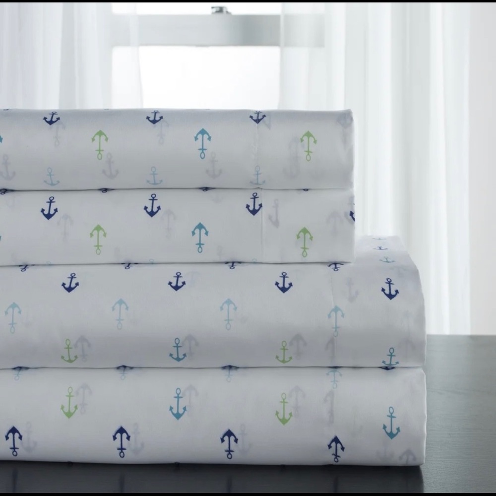 Coastal Microfiber King Bed Sheet Set